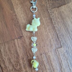 New Cute Yellow Unicorn Backpack  Charm